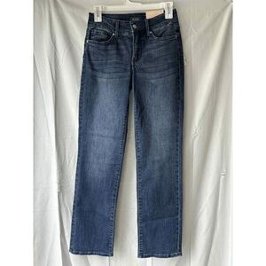NYDJ Marilyn Straight Lana LiftXTuck Technology Cool Embrace Jean Size 0 Petite